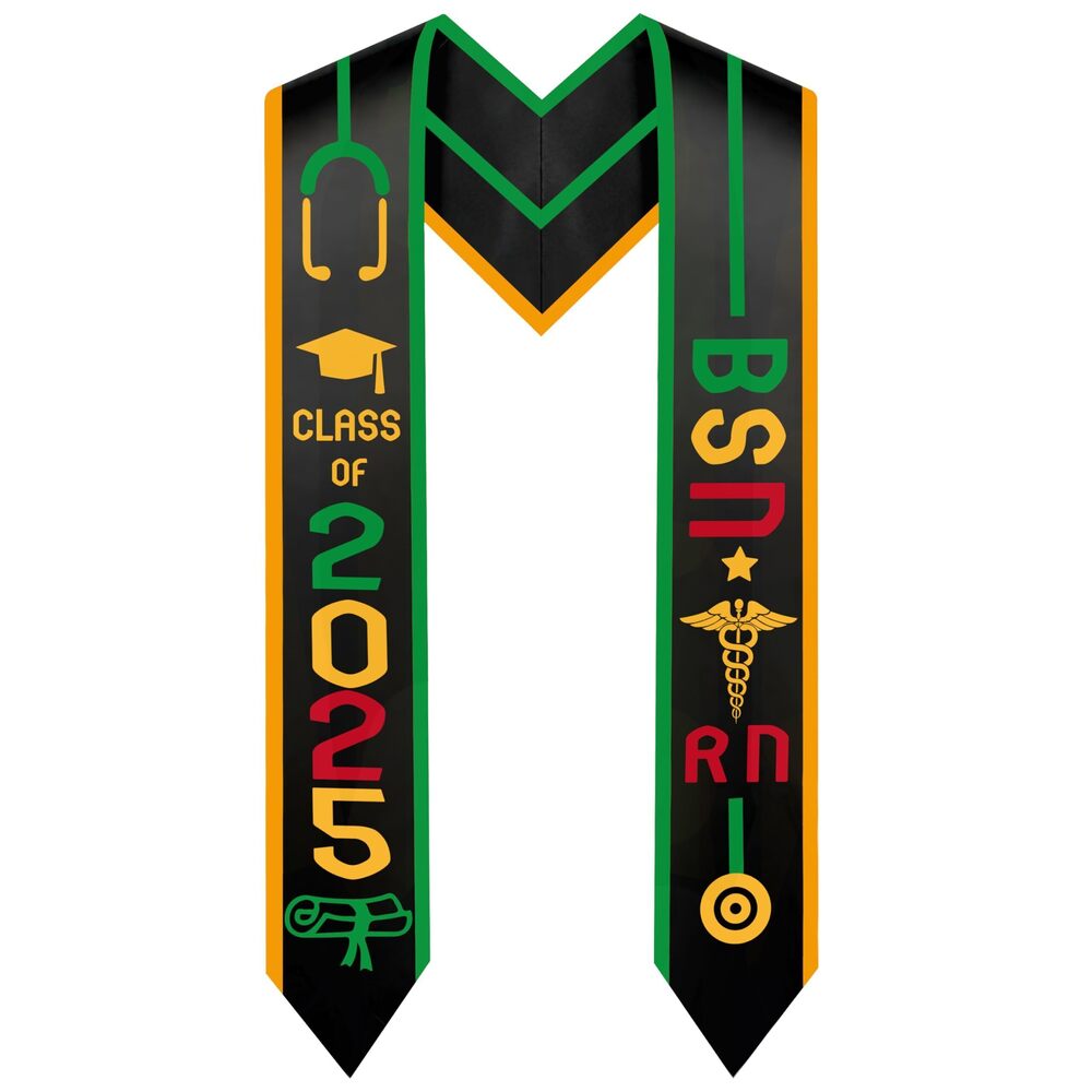 2275 Congrats BSN/RN Nursing Graduation Stole 72" Long Class of 2025 Stoles